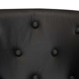 Tub Chair Black Real Leather