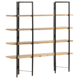 4-Tier Bookcase 160x35x160 cm Solid Mango Wood - Low Angle