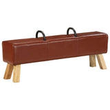 Vintage Turnbock Bench with Handles Real Goat Leather - Extra Image