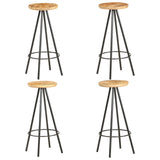 Bar Stools 4 pcs Rough Mango Wood