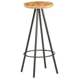 Bar Stools 4 pcs Rough Mango Wood - Low Angle