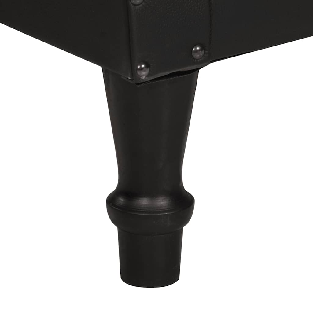 Tub Chair Black Real Goat Leather