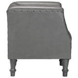 Tub Chair Grey Real Goat Leather