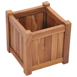 Raised Bed 30x30x30 cm Solid Teak Wood - Top-Down View