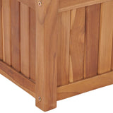 Raised Bed 30x30x30 cm Solid Teak Wood - Close-Up Angle