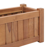 Raised Bed 50x25x25 cm Solid Teak Wood - Rear View