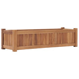 Raised Bed 100x30x25 cm Solid Teak Wood - Front View