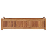 Raised Bed 100x30x25 cm Solid Teak Wood - Side View