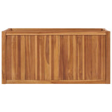 Raised Bed 100x50x50 cm Solid Teak Wood - Front View