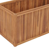 Raised Bed 100x50x50 cm Solid Teak Wood - 45-Degree Angle