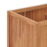 Garden Raised Bed 150x50x70 cm Solid Teak Wood - 45-Degree Angle