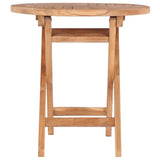 Folding Garden Table 45 cm Solid Teak Wood - Front View