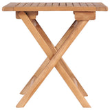 Folding Garden Table 45x45x45 cm Solid Teak Wood - Front View