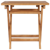 Folding Garden Table 45x45x45 cm Solid Teak Wood - Side View