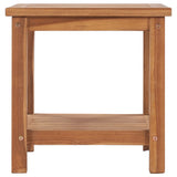 Coffee Table 45x45x45 cm Solid Teak Wood - Front View