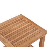 Coffee Table 45x45x45 cm Solid Teak Wood - Side View