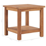 Coffee Table 45x45x45 cm Solid Teak Wood - Rear View