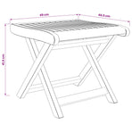 Folding Footrest 46.5x49x41.5 cm Solid Teak Wood