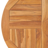 Table Top Solid Teak Wood Round 2.5 cm 80 cm - Rear View
