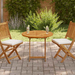 Table Top Solid Teak Wood Round 2.5 cm 80 cm