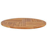 Table Top Solid Teak Wood Round 2.5 cm 90 cm - Top-Down View