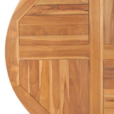 Table Top Solid Teak Wood Round 2.5 cm 90 cm - Rear View