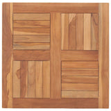 Table Top Solid Teak Wood 60x60x2.5 cm - Front View