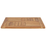 Table Top Solid Teak Wood 60x60x2.5 cm - Side View