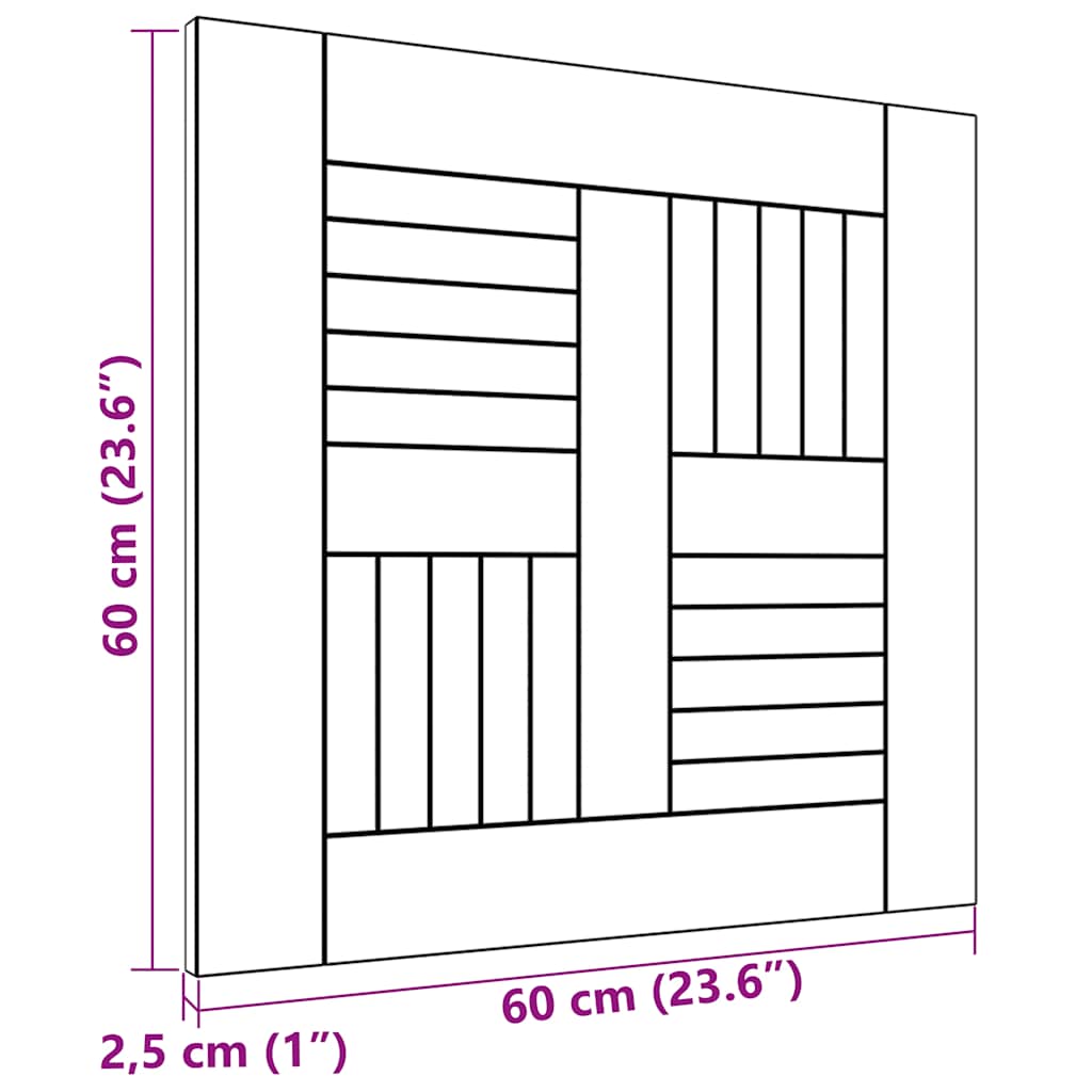 Table Top Solid Teak Wood 60x60x2.5 cm