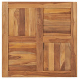 Table Top Solid Teak Wood 70x70x2.5 cm - Top-Down View