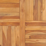 Table Top Solid Teak Wood 70x70x2.5 cm - Rear View