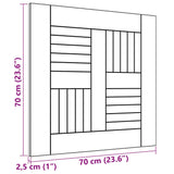 Table Top Solid Teak Wood 70x70x2.5 cm - Close-Up Angle