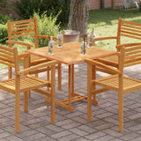 Table Top Solid Teak Wood Square 80x80x2.5 cm