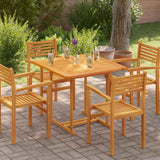 Table Top Solid Teak Wood Square 90x90x2.5 cm