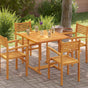 Table Top Solid Teak Wood Square 90x90x2.5 cm