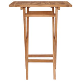 Folding Garden Table 60x60x75 cm Solid Teak Wood - Top-Down View