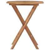 Folding Garden Table 60x60x75 cm Solid Teak Wood - Front View