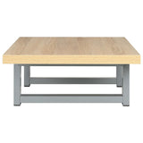 Two Piece Bathroom Furniture Set Ceramic Oak - Close-Up Angle