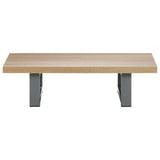 Two Piece Bathroom Furniture Set Ceramic Oak - Low Angle