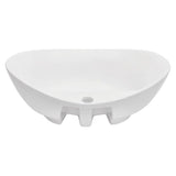 Two Piece Bathroom Furniture Set Ceramic Grey - Rear View