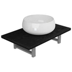 Two Piece Bathroom Furniture Set Ceramic Black
