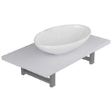 Two Piece Bathroom Furniture Set Ceramic White - Front View