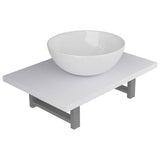 Two Piece Bathroom Furniture Set Ceramic White - Front View