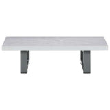 Two Piece Bathroom Furniture Set Ceramic White - Top-Down View