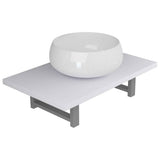 Two Piece Bathroom Furniture Set Ceramic White - Front View