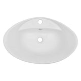 Three Piece Bathroom Furniture Set Ceramic Black - Top-Down View