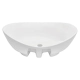Three Piece Bathroom Furniture Set Ceramic Black - Rear View