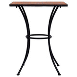 3 Piece Mosaic Bistro Set Ceramic Tile Terracotta - Top-Down View