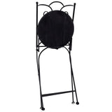 3 Piece Mosaic Bistro Set Ceramic Tile Terracotta and White - Close-Up Angle