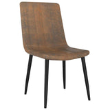 Dining Chairs 6 pcs Brown Faux Leather